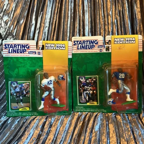 Starting Lineup Football Figures Lot - Montana, Aikman, Marino, Sanders, Warren - Picture 2 of 12